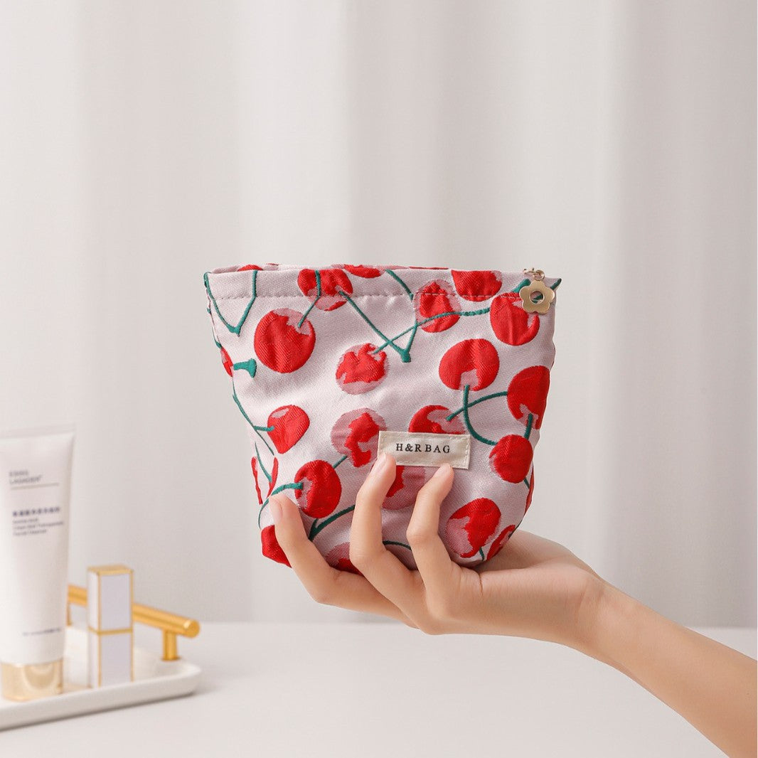 Cute Red Cherry Portable Storage Pouch