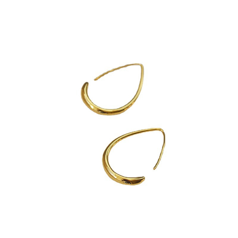 Trendy Geometric Teardrop Hoop Earrings