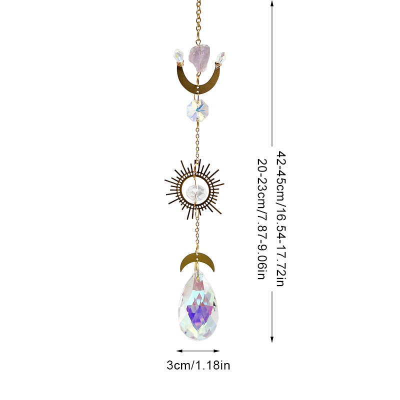 Sun Moon Suncatcher Colorful Crystal Decoration