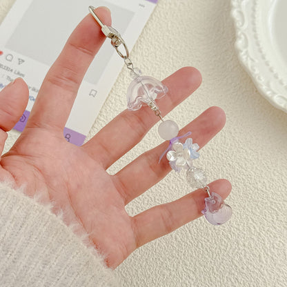 Cute Flower Beaded Keychain Bag Charm