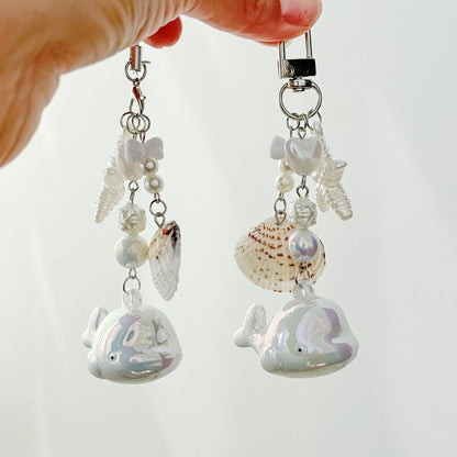 Cute Whale Pendant Keychain Phone Charm