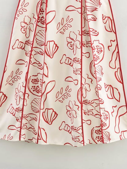 Sexy Halter Floral Cutout Sleeveless Maxi Dress