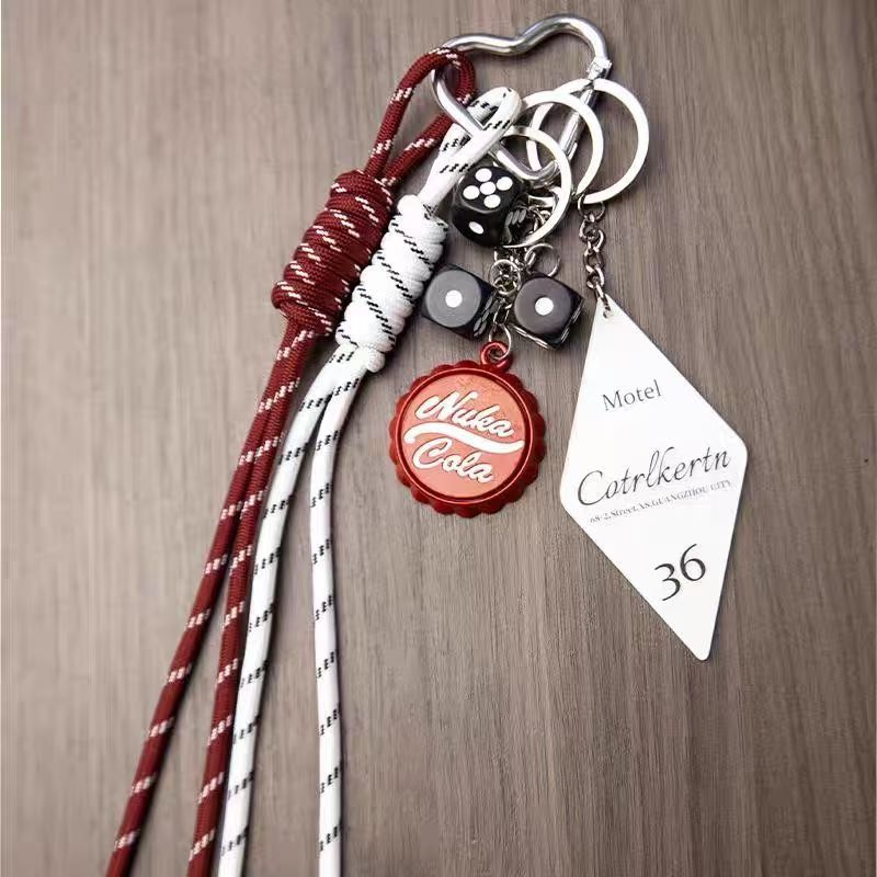 Minimalist Braided Rope Keychain Bag Charm