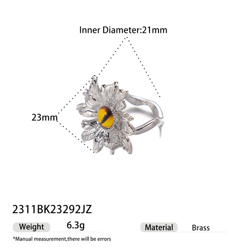 Irregular Zircon Delicate Adjustable Ring