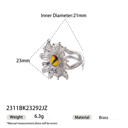 Irregular Zircon Delicate Adjustable Ring