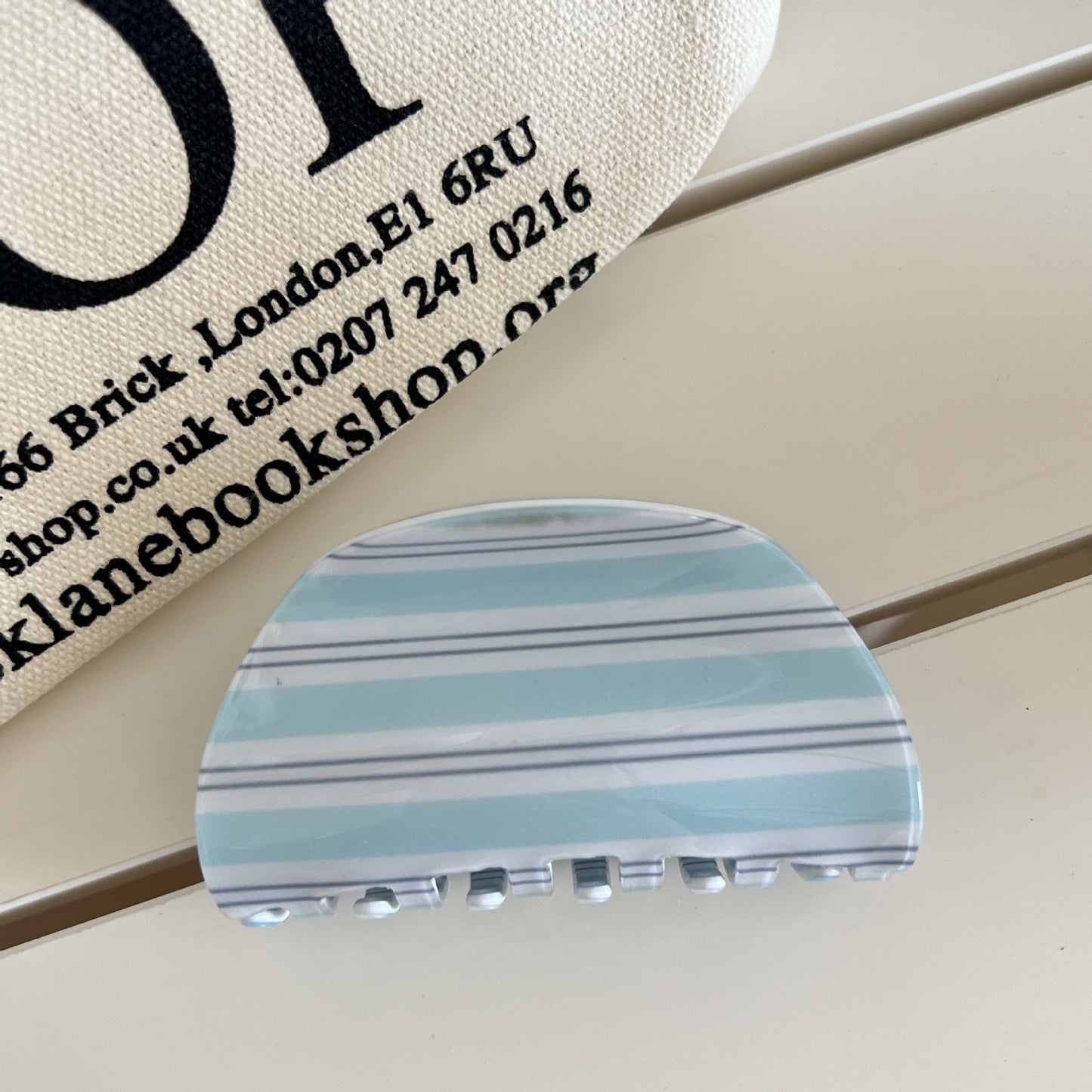 Sweet Striped Acrylic Hair Claw