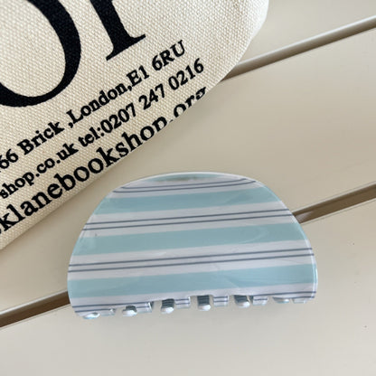 Sweet Striped Acrylic Hair Claw