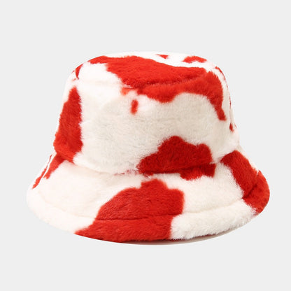 Colorful Cow Pattern Winter Bucket Hat