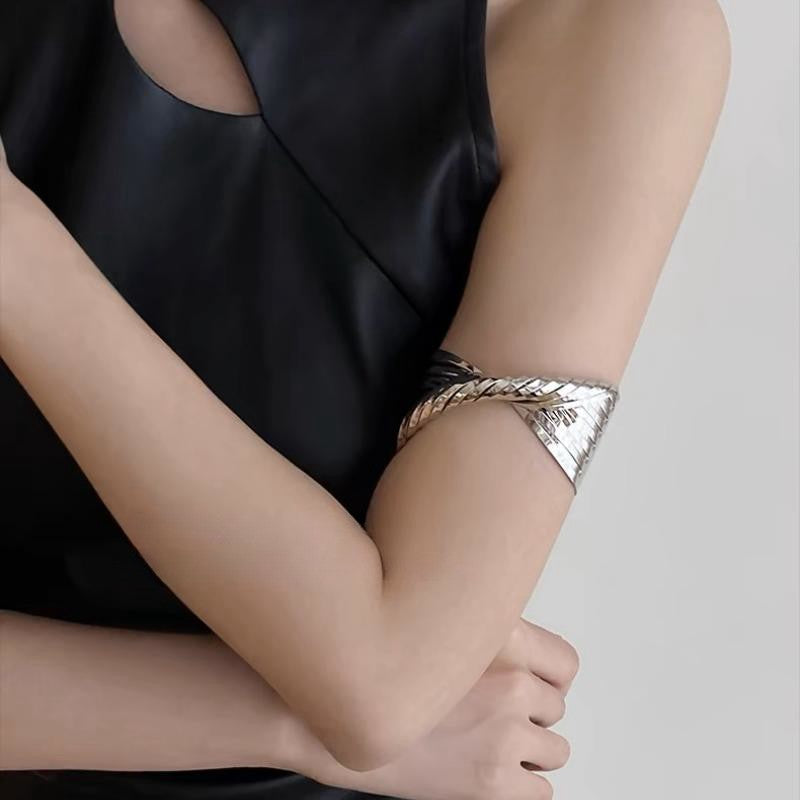 Cross Irregular Open Metal Bracelets