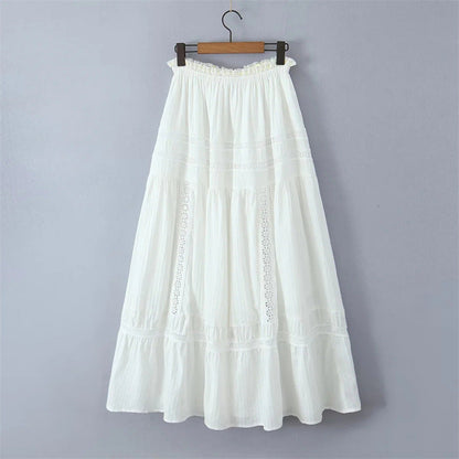 White Lace String Tie Flounce Sweet Set