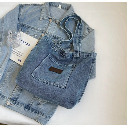 2+ Washed Pocket Demin Shoulder Bags