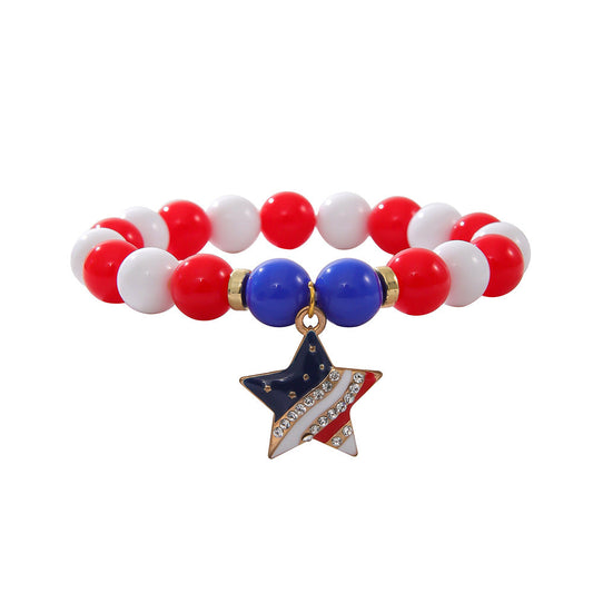 Stylish Star Pendant Love Beaded Bracelet
