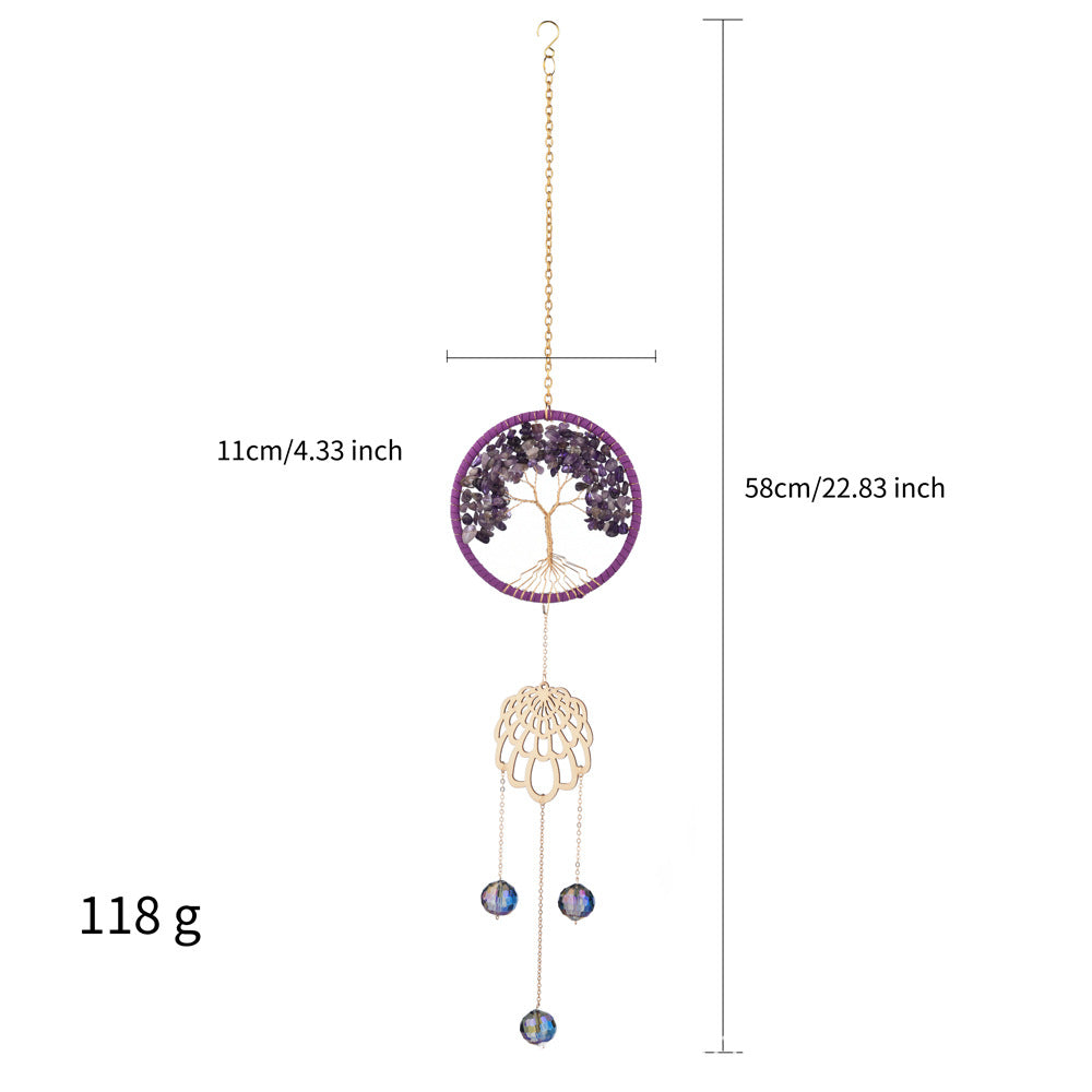 Tree Colorful Stone Crystal Home Hangings