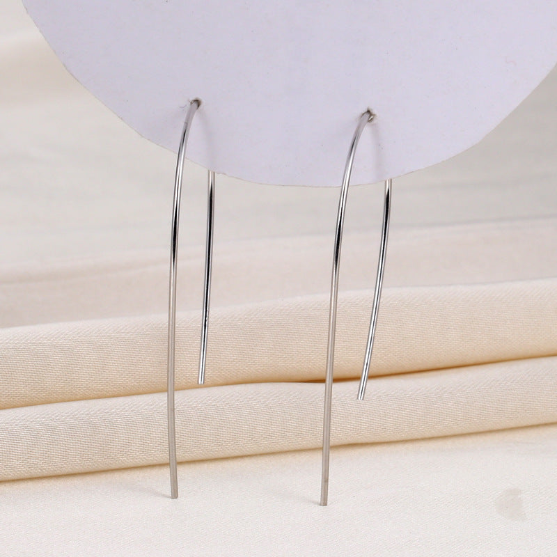 Simple Line Circle Punk Stud Earrings