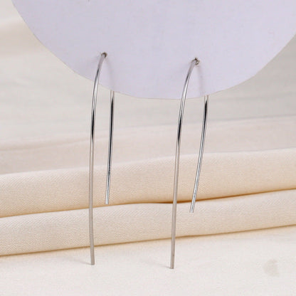 Simple Line Circle Punk Stud Earrings