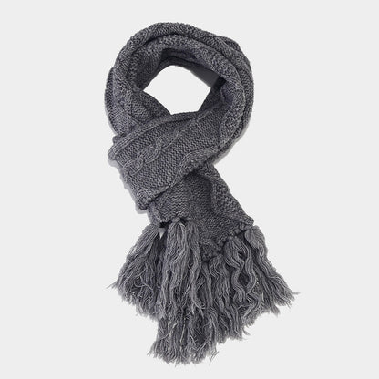 3PCS Solid Color Twist Tassel Hat & Scarf Sets