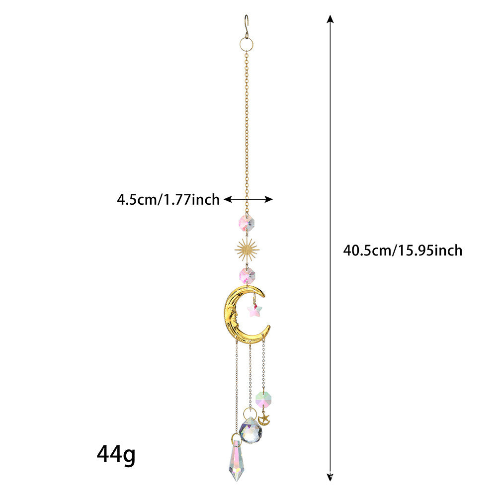 Metal Sum Moon Crystal Home Hangings