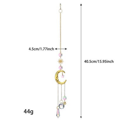 Metal Sum Moon Crystal Home Hangings