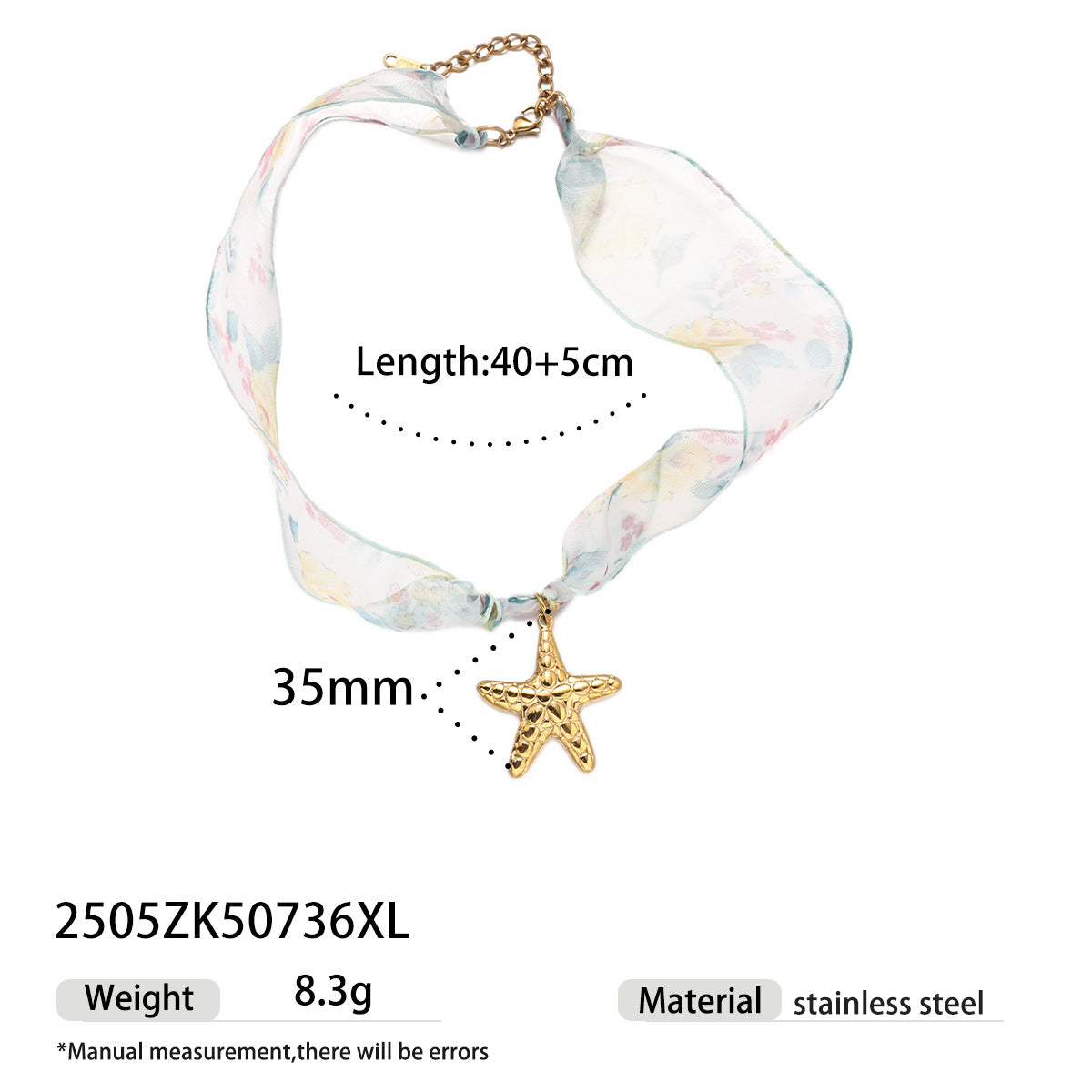 Gold Shell Pendant Colorful Scarf Necklace