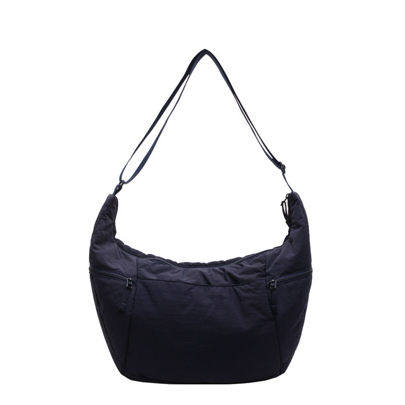 Casual Solid Color Nylon Shoulder Bag