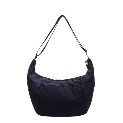 Casual Solid Color Nylon Shoulder Bag
