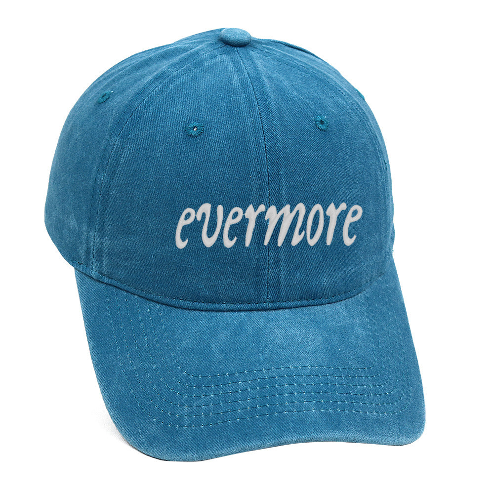 Distressed Letter Embroidered Baseball Caps