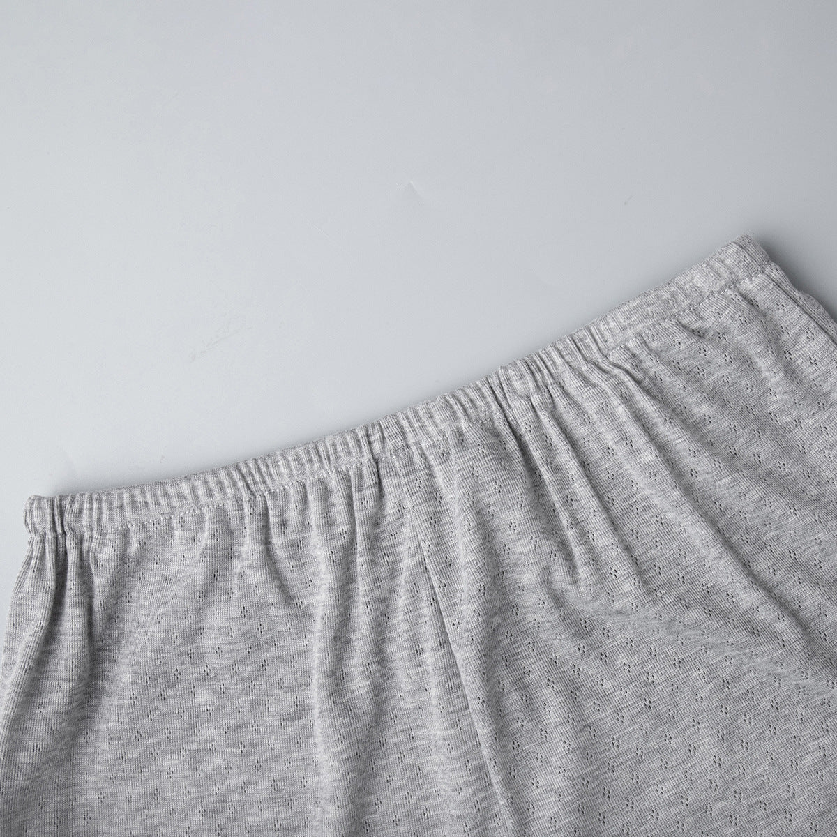 Knit Long Sleeve Top Shorts Sleepwear Set