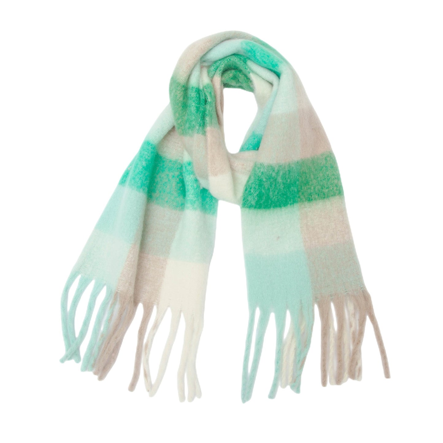 Coloful Plaid Tassel Scarves
