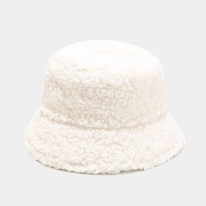 Solid Color Simple Lambswool Winter Buckrt Hats