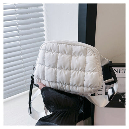 Candy Color Plaid Waist Bag Casual Chest Bag