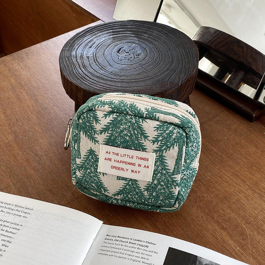 Mini Tree Embroidered Card Cases Wallets