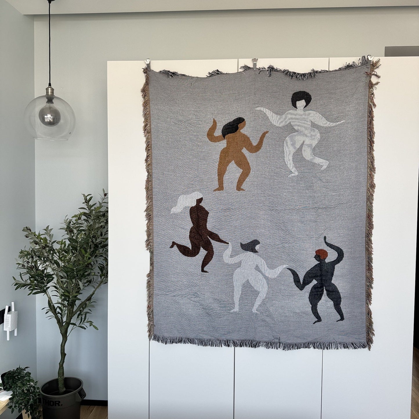 Whimsical Mushroom Pattern Insect Tapestry Throw Blanket