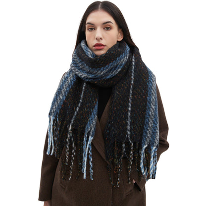 Striped Contrast Color Scarves