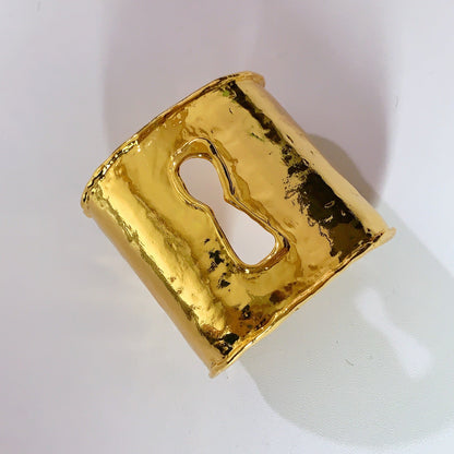 Leopard Print Wide Open Cuff Bracelet