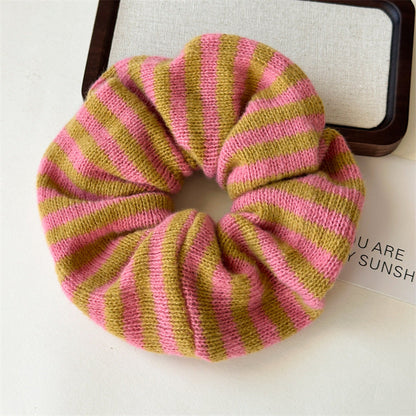Color Block Striped Elastic Hair Tie