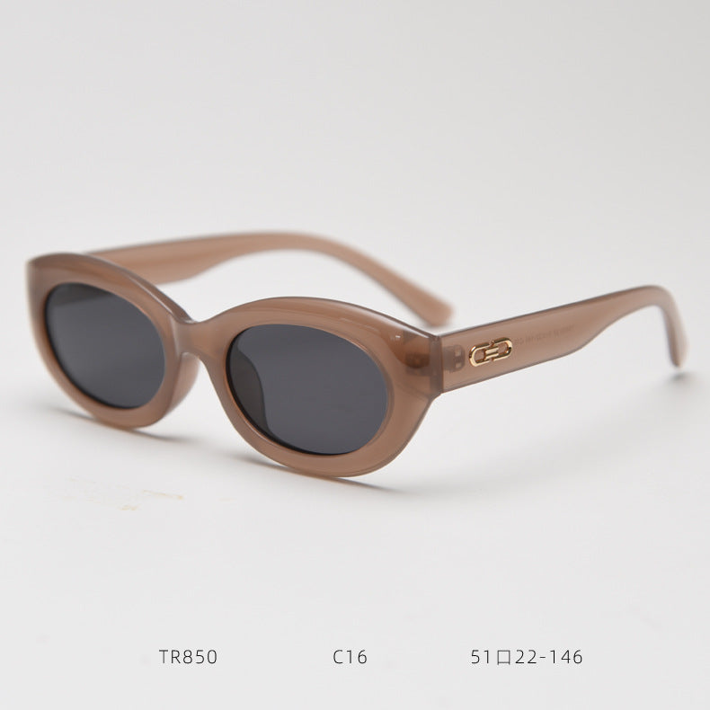 Vintage Cat Eye Polarized Small Frame Sunglasses