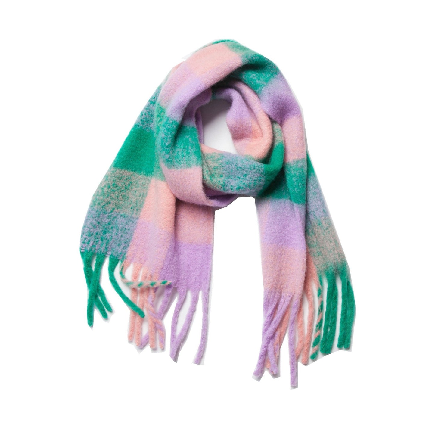 Coloful Plaid Tassel Scarves