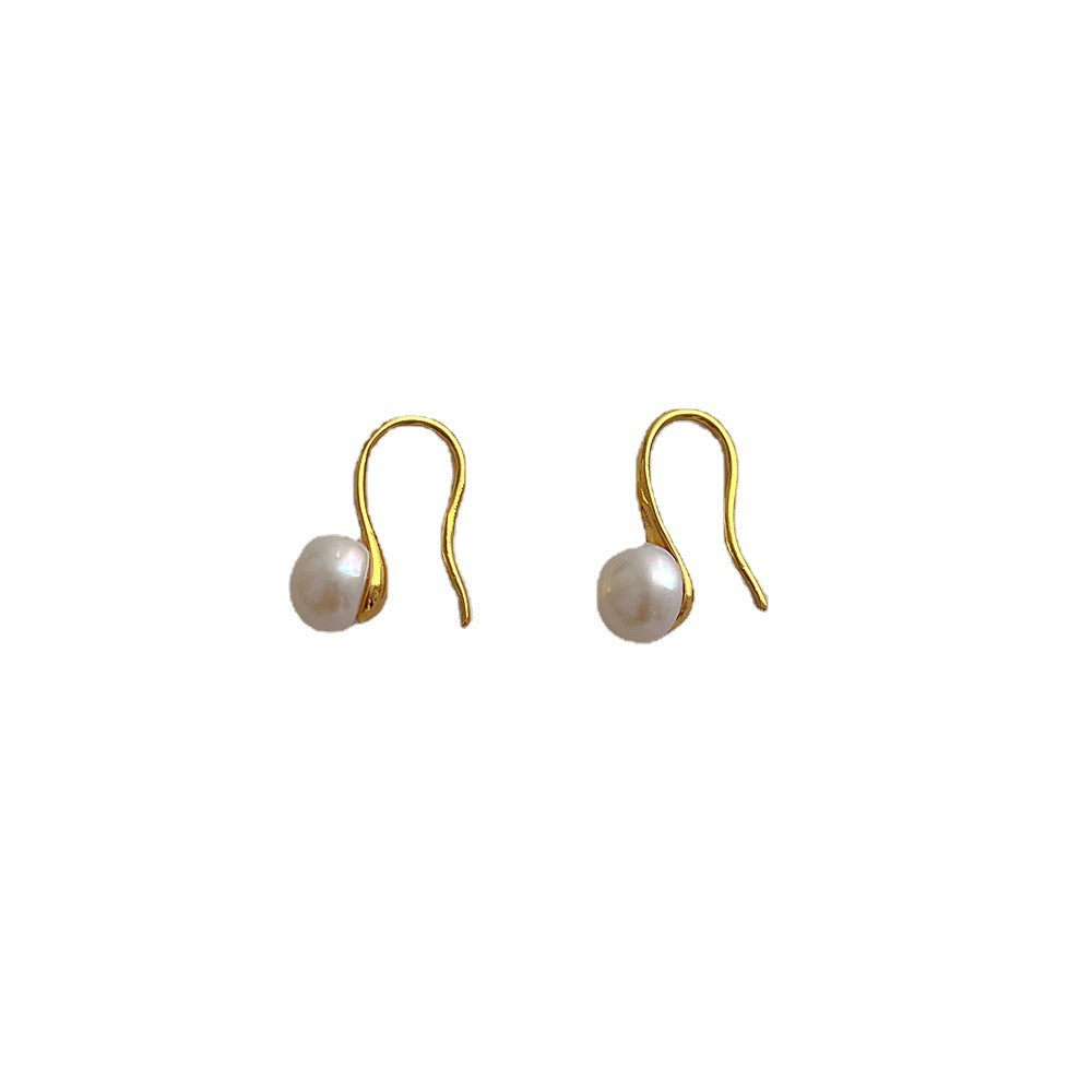 Pearl Simple Elegant Metal Earrings