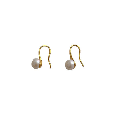 Pearl Simple Elegant Metal Earrings