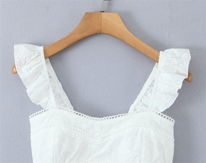 Sexy Embroidered Cami Top and Skirt Set