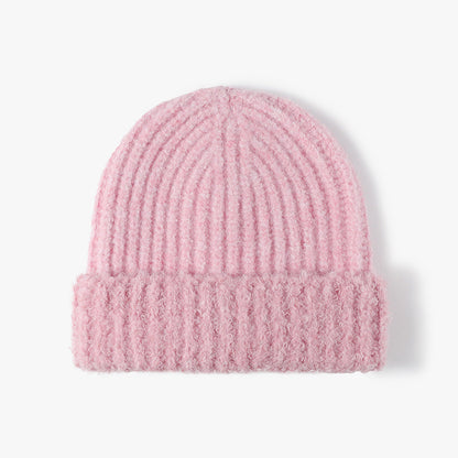 Spliced Color Knit Hat Paded Beanie