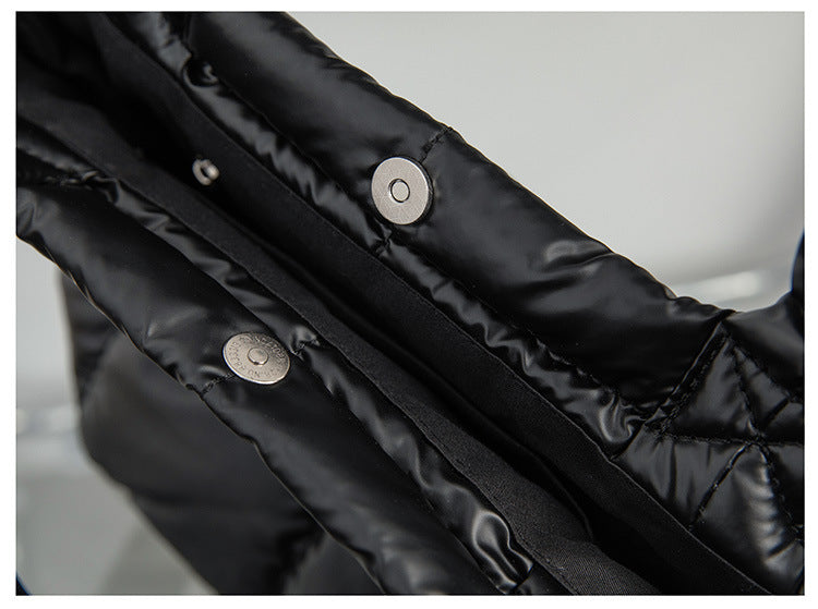 Solid Color Simple Puffer Handbag