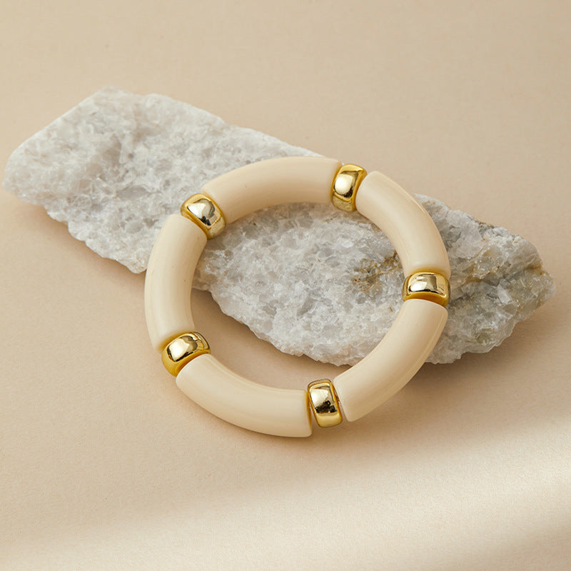 Color Block Irregular Acrylic Bracetets