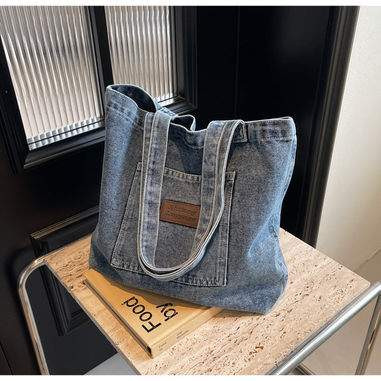 2+ Washed Pocket Demin Shoulder Bags