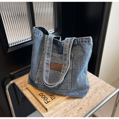 2+ Washed Pocket Demin Shoulder Bags