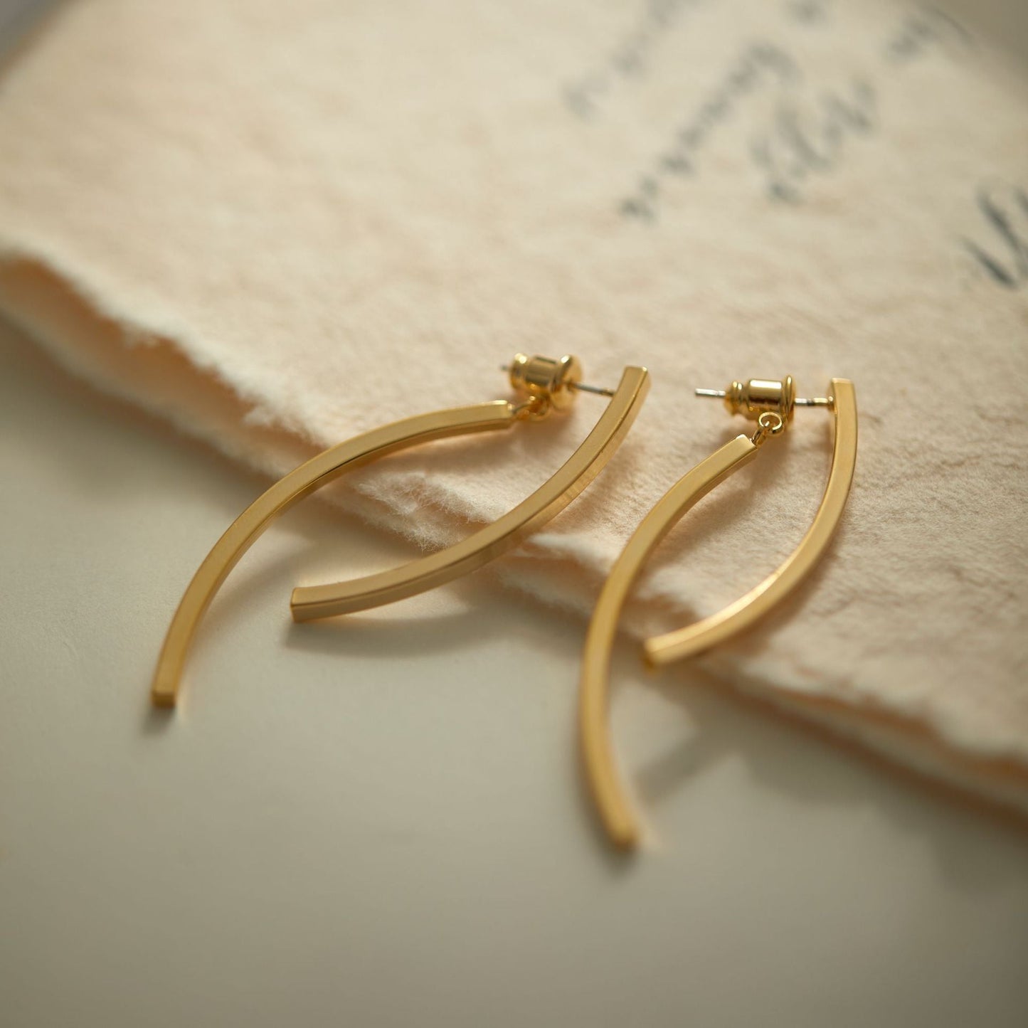Simple Long Elegant Clip Earrings