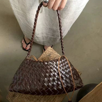 Vintage Woven Beach Tote Shoulder Bag