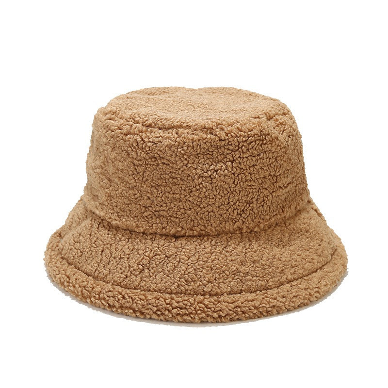 Winter Simple Solid Color Warm Bucket Hat