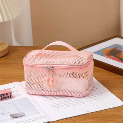 Solid Color Foldable Organizer Tote Bag