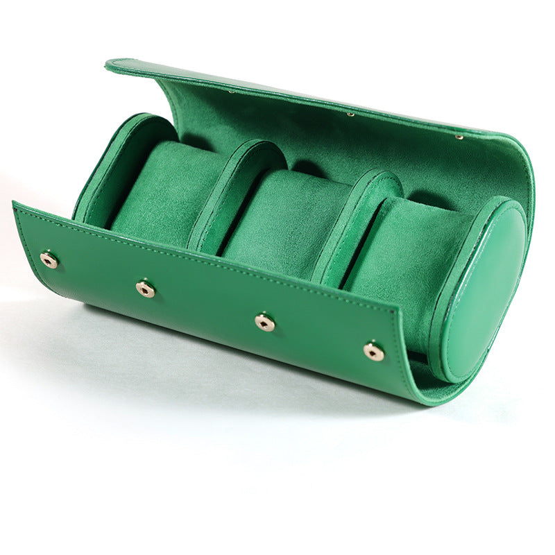 Portable PU Leather Watch Roll Organizer
